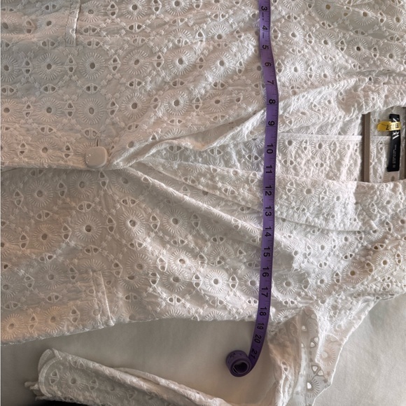 Zara Eyelet white blazer - Picture 9 of 9